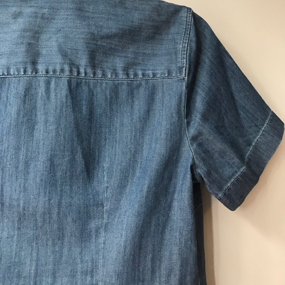 J. Crew chambray Denim short sleeve button up - Picture 6 of 7